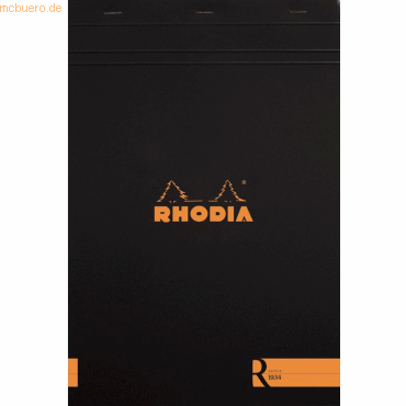10 x Rhodia Notizblock Rhodia Nr. 16 A5 blanko 80 Blatt schwarz von Rhodia
