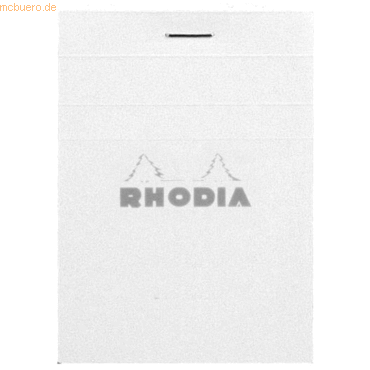 10 x Rhodia Notizblock White Nr. 11 A7 kariert 80 Blatt weiß von Rhodia