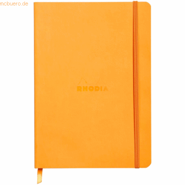 2 x Rhodia Notizbuch Flex A5 liniert 90g/qm 80 Blatt orange von Rhodia