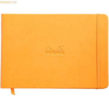 2 x Rhodia Notizbuch Webnotebook 14x11cm 96 Blatt 90g blanko orange von Rhodia