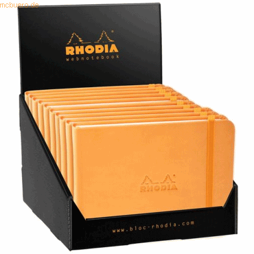 2 x Rhodia Notizbuch Webnotebook 14x11cm 96 Blatt 90g liniert orange von Rhodia