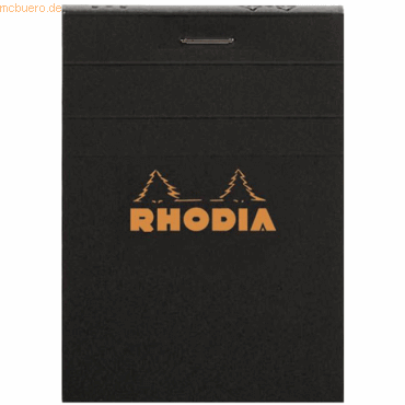 20 x Rhodia Schreibblock Rhodia Nr. 10 5,2x7,5cm 60 Blatt liniert schw von Rhodia