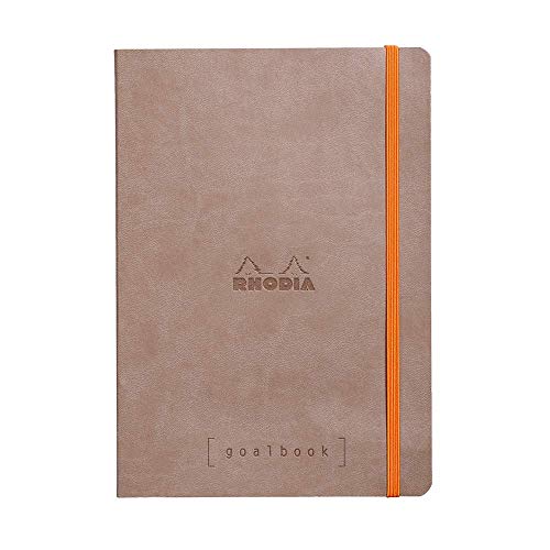 Goalbook Rhodiarama Weiches Notizbuch, Taupe, 148x210 / A5, 240p./120 Blatt elfenbeinfarben, 90 g/m², Dot Grid - 2 Stück Goalbook Rhodiarama Weiches Notizbuch, Taupe, 148x210 / A5, 240p./120 Blatt elfenbeinfarben, 90 g/m², Dot Grid - 2 Stück von Rhodia