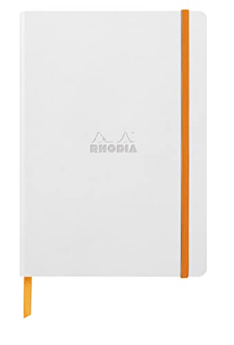 Rhodia 117386C - Notizbuch Rhodiarama mit Softcover, DIN A5, 80 Blatt elfenbein 90 g liniert, 1 Stück, Weiß von Rhodia