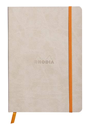 Rhodia 117405C Notizheft (mit weichem Umschlag, liniert, 80 Blatt, DIN A5, 14,8 x 21 cm) 1 Stück beige von Rhodia