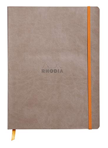 Rhodia 117504C Notizheft (mit weichem Umschlag, liniert, 80 Blatt, 19 x 25 cm) maulwurfsgrau von Rhodia