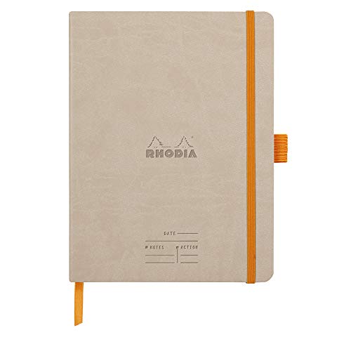Rhodia 117785C Meeting Book (DIN A5+, 160 x 210 mm, 80 Blatt, 90 g, elegant und praktisch) 1 Stück beige von Rhodia