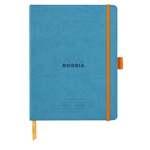Rhodia 117787C Meeting Book (DIN A5+, 160 x 210 mm, 80 Blatt, 90 g, elegant und praktisch) 1 Stück türkis von Rhodia