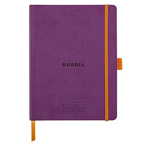 Rhodia 117790C Meeting Book (DIN A5+, 160 x 210 mm, 80 Blatt, 90 g, elegant und praktisch) 1 Stück violett von Rhodia