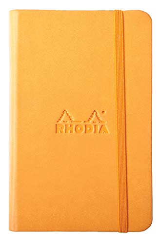 Rhodia 118078C Web Notebook (elfenbein, DIN A6, 10,5 x 14,8 cm, blanko, 90 g) 1 Stück orange von Rhodia