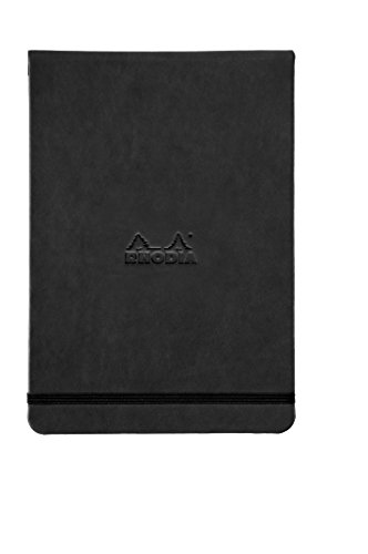 Rhodia 118349C - Notizbuch Webnotepad DIN A5, 96 Blatt abtrennbar liniert 90 g, 1 Stück, Schwarz von Rhodia