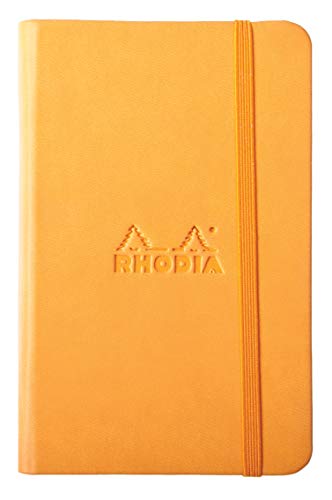 Rhodia 118568C Web Notebook (elfenbein, 90 g, DIN A6, 10,5 x 14,8 cm, liniert, dot grid) 1 Stück orange von Rhodia