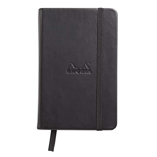 Rhodia 118569C Web Notebook (elfenbein, 90 g, DIN A6, 10,5 x 14,8 cm, liniert, dot grid) 1 Stück schwarz von Rhodia