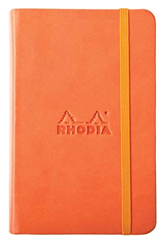 Rhodia 118634C Rhodiarama Book (A6 Notizbuch mit Gummizug, blanko, 96 Blatt) 1 Stück mandarine von Rhodia