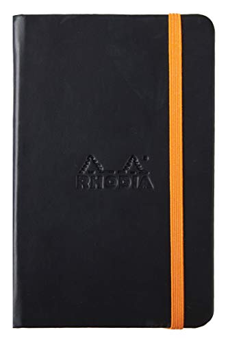 Rhodia 118642C Rhodiarama Book (A6 Notizbuch mit Gummizug, liniert, 96 Blatt) 1 Stück schwarz von Rhodia