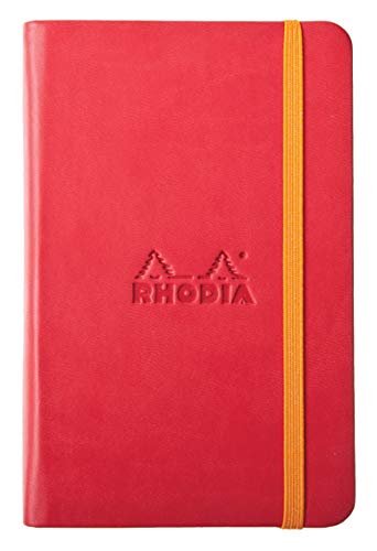 Rhodia 118653C Rhodiarama Book (A6 Notizbuch mit Gummizug, liniert, 96 Blatt) 1 Stück himbeerrosa von Rhodia