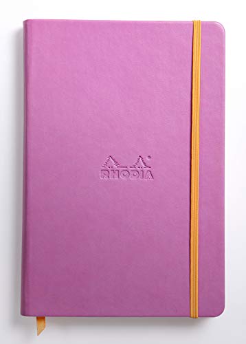 Rhodia 118731C Rhodiarama Book (DIN A5, 14,8 x 21 cm Notizbuch mit Gummizug, blanko, 96 Blatt) 1 Stück flieder von Rhodia
