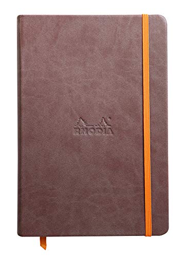 Rhodia 118743C Rhodiarama Book (DIN A5, 14,8 x 21 cm Notizbuch mit Gummizug, liniert, 96 Blatt) 1 Stück braun von Rhodia
