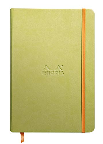 Rhodia 118746C Rhodiarama Book (DIN A5, 14,8 x 21 cm Notizbuch mit Gummizug, liniert, 96 Blatt) 1 Stück anisgrün von Rhodia