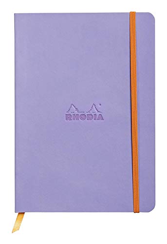Rhodia 118749C Rhodiarama Book (DIN A5, 14,8 x 21 cm Notizbuch mit Gummizug, liniert, 96 Blatt) 1 Stück iris von Rhodia
