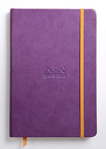 Rhodia 118750C Rhodiarama Book (DIN A5, 14,8 x 21 cm Notizbuch mit Gummizug, liniert, 96 Blatt) 1 Stück violett von Rhodia