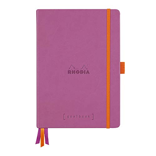 Rhodia 118781C GoalBook (DIN A5, 14,8 x 21 cm, 120 Blatt, dot-Lineatur, 90 g, elegant und praktisch) 1 Stück, Lila von Rhodia