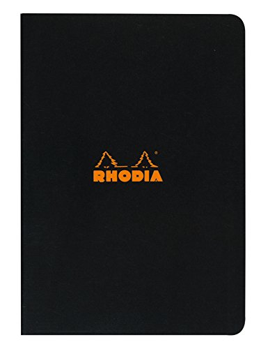 Rhodia 119169Cpack – 10 Hefte schwarz – A4 – liniert – 96 Seiten – helles Papier weiß 80 g/m – Umschlag aus beschichtetem Karton, weich, robust und wasserdicht von Rhodia