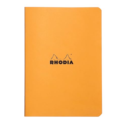 Rhodia 119184Cpack – 10 Notizbücher Orange – A5 – kleine Karos – 96 Seiten – weißes Papier 80 g/m – Umschlag aus beschichtetem Karton, weich, robust und wasserdicht von Rhodia