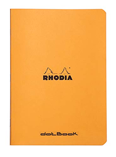 Rhodia 119190Cpack – 10 Notizbücher Orange – A5 – gepunktet – 96 Seiten – helles weißes Papier 80 g/m – Umschlag aus beschichtetem Karton, weich, robust und wasserdicht – Classic von Rhodia