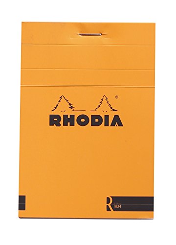 Rhodia 122011C Notizblock (elfenbein, liniert, 90 g, 85 x 120 mm, 70 Blatt) 1 Stück orange von Rhodia