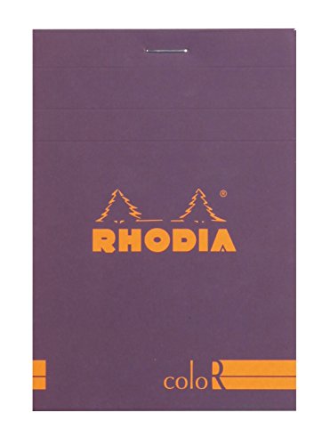 Rhodia 12970C Block (elfenbein, liniert, 90 g, 85 x 120 mm, 70 Blatt, mikroperforiert) 1 Stück violett von Rhodia