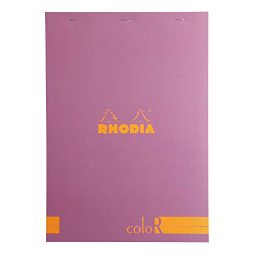 Rhodia 18976C Notizblock elfenbein, liniert, 90 g, DIN A4 210 x 297 mm, 70 Blatt, mikroperforiert, lila von Rhodia