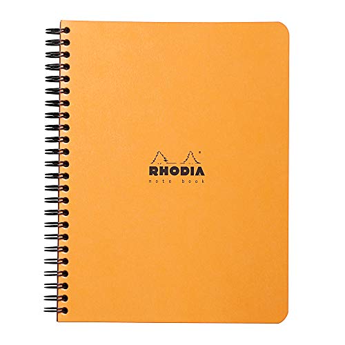 Rhodia 193448C - Notebook mit Spiralbindung, DIN A5+, 16 x 21cm, 80 Blatt, Dot-Lineatur 80g, ideal für Meetings und Notizen, 1 Stück, Orange von Rhodia