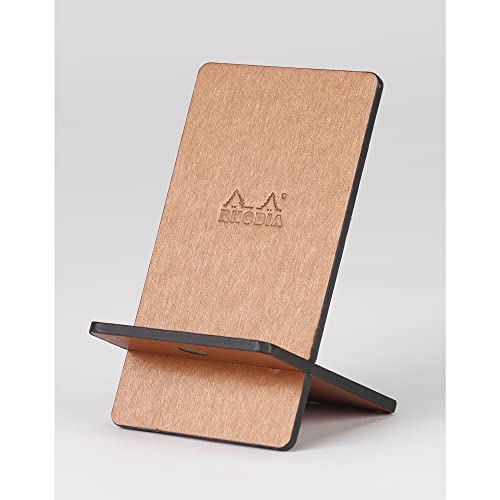 Rhodia 194403C - Handyständer Rhodiarama, elegant aus italienischem Kunstleder, 13x8x8,5 cm, Orange, 1 Stück von Rhodia
