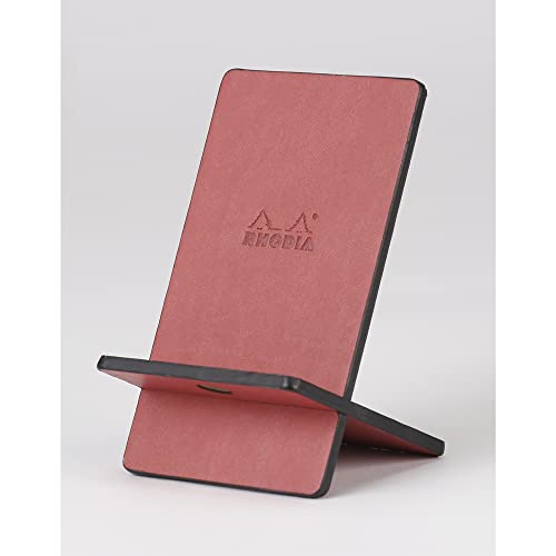 Rhodia 194414C - Handyständer Rhodiarama, elegant aus italienischem Kunstleder, 13x8x8,5 cm, Nacarat, 1 Stück von Rhodia