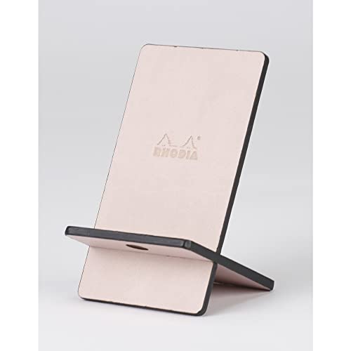 Rhodia 194416C - Handyständer Rhodiarama, elegant aus italienischem Kunstleder, 13x8x8,5 cm, Rosa, 1 Stück von Rhodia