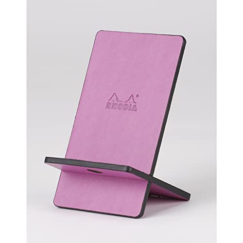 Rhodia 194427C - Handyständer Rhodiarama, elegant aus italienischem Kunstleder, 13x8x8,5 cm, Lila, 1 Stück von Rhodia