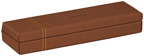 Rhodia 194508C - Stiftetui 21x5, 5x3 cm, elegant aus Kunstleder, ideal für Stifte, Pinsel & Kugelschreiber, 1 Stück, Kupfer von Rhodia