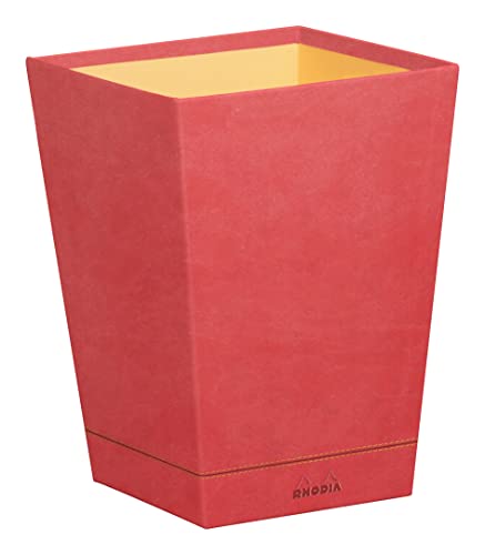 Rhodia 194629C - Papierkorb 27x27x32cm, aus Kunstleder, elegant und praktisch, 1 Stück, Korallenrot Rhodia 194629C - Papierkorb 27x27x32cm, aus Kunstleder, elegant und praktisch, 1 Stück, Korallenrot von Rhodia
