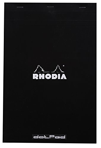 Rhodia 19559AMZC DotPad, Dot Grid , 210 x 318 mm, 80 Blatt, 1 Stück schwarz von Rhodia