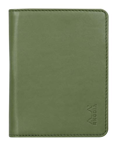 Rhodia 211003C - Mappe für Block oder Notizheft Rhodiarama - N°11, für DIN A7 (7,4x10,5 cm) 9,5x12,5 cm, elegant und praktisch, Salbei, 1 Stück von Rhodia