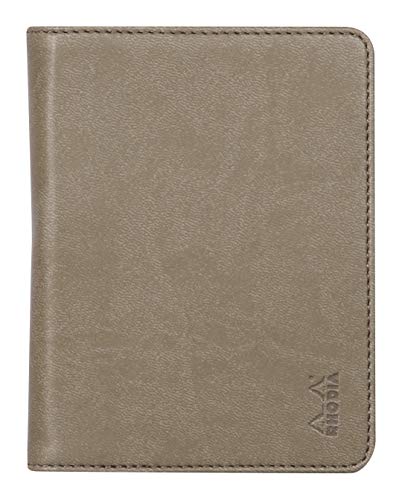 Rhodia 212002C - Mappe für Block oder Notizheft Rhodiarama - N°12, für DIN B7 (8,5x12 cm) 10,5x14 cm, elegant und praktisch, Maulwurfsgrau, 1 Stück von Rhodia