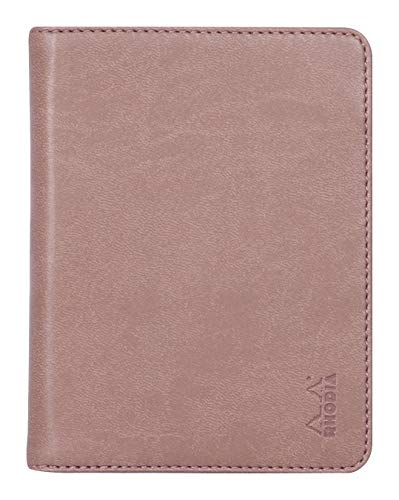 Rhodia 212009C - Mappe für Block oder Notizheft Rhodiarama - N°12, für DIN B7 (8,5x12 cm) 10,5x14 cm, elegant und praktisch, Roseholz, 1 Stück von Rhodia