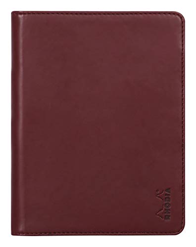 Rhodia 213008C - Mappe für Block oder Notizheft Rhodiarama - N°13, für DIN A6 (10,5x14,8 cm) 13x17 cm, elegant und praktisch, Weinrot, 1 Stück von Rhodia