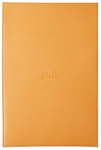 Rhodia 218198C ePURE N°19 Notizblock (mit Schutzhülle aus Kunstleder, 22 x 32,5 cm, 80g, elfenbein, liniert) 1 Set orange von Rhodia