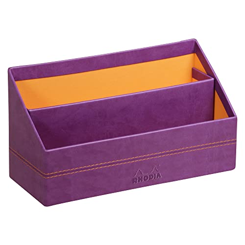 Rhodia 318940C Briefablage (10 x 25 x 31 cm, ideal für Ihre Organisation, Kunstleder, elegant, praktisch) 1 Stück, violett von Rhodia
