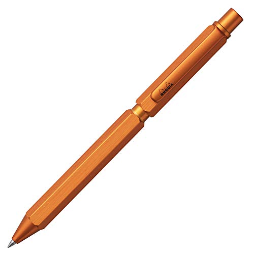 Rhodia 9340C – 3-in-1 ScRipt Multipen – 2 Kugelschreiber 0,5 mm schwarz & rot + 1 Druckbleistift Graphitmine 0,5 mm – Schaft aus gebürstetem Aluminium Orange – nachfüllbar – Radierer unter dem Drucker Rhodia 9340C – 3-in-1 ScRipt Multipen – 2 Kugelschreiber 0,5 mm schwarz & rot + 1 Druckbleistift Graphitmine 0,5 mm – Schaft aus gebürstetem Aluminium Orange – nachfüllbar – Radierer unter dem Drucker von Rhodia