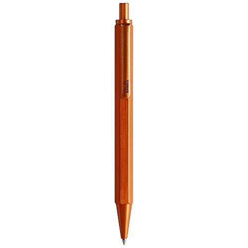 Rhodia 9388C Kugelschreiber (scRipt 0,7 mm, ideal für Ihre Notizen und technische Zeichnungen, praktisch und elegant) 1 Stück, orange von Rhodia