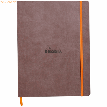 Rhodia Notizbuch Flex 19x25cm liniert 90g/qm 80 Blatt schokolade Rhodia Notizbuch Flex 19x25cm liniert 90g/qm 80 Blatt schokolade von Rhodia