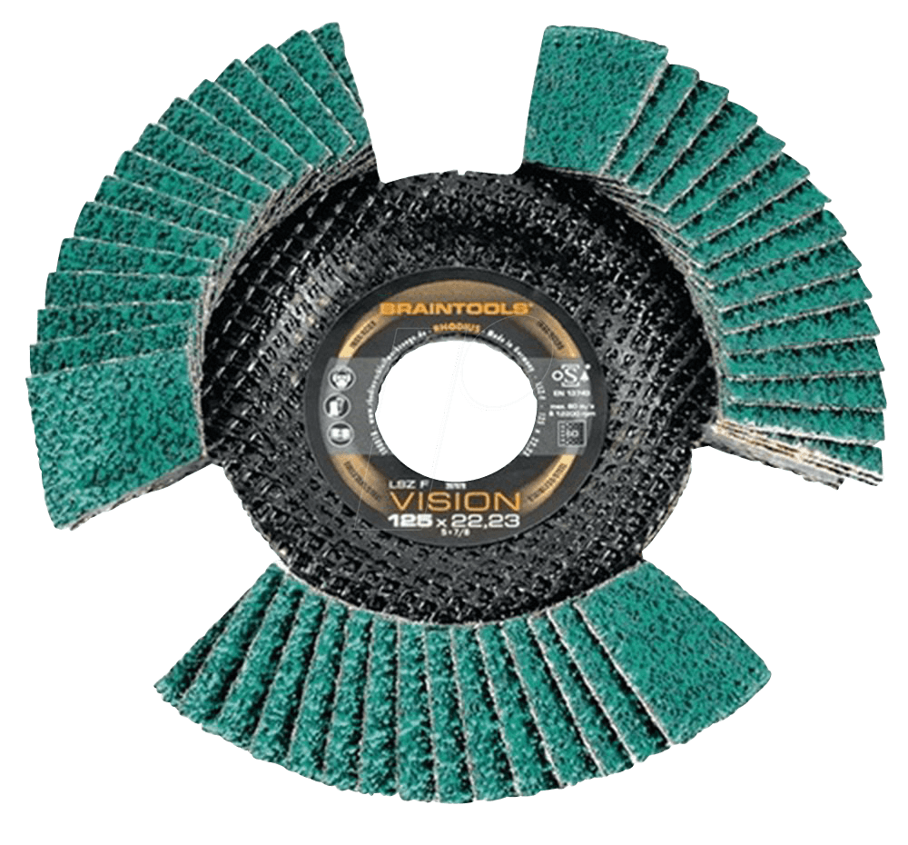 RHO 207077 - Lamellenschleifscheibe, Edelstahl, 125 mm, 40er Körnung von Rhodius